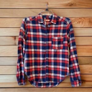 Hollister Long Sleeve Flannel Shirt, Junior’s Small